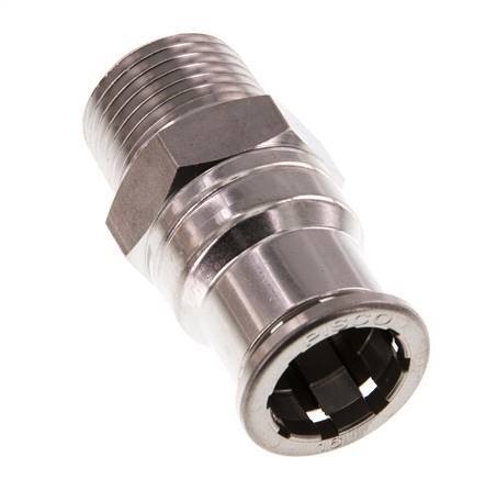 16mm x R1/2'' RVS Insteekfitting Buitendraad FKM