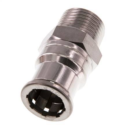 16mm x R1/2'' RVS Insteekfitting Buitendraad FKM