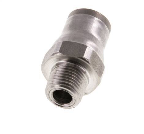 8mm x 1/8'' NPT RVS Insteekfitting Buitendraad FKM
