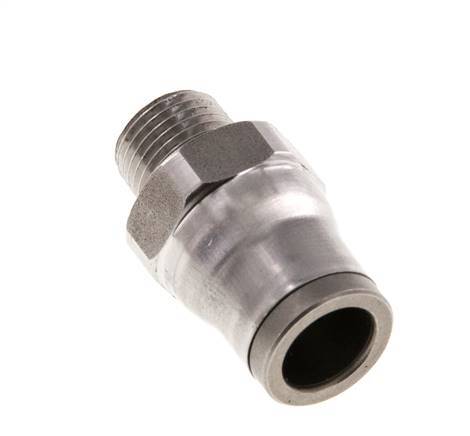 8mm x 1/8'' NPT RVS Insteekfitting Buitendraad FKM