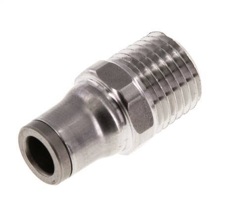 6mm x 1/4'' NPT RVS Insteekfitting Buitendraad FKM