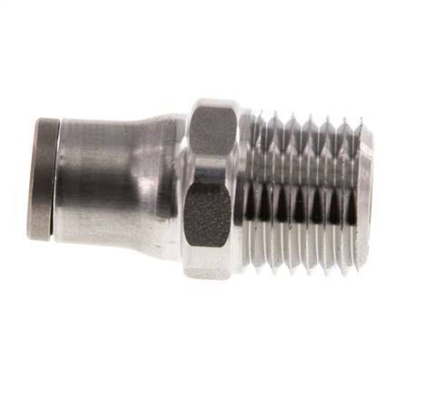 6mm x 1/4'' NPT RVS Insteekfitting Buitendraad FKM