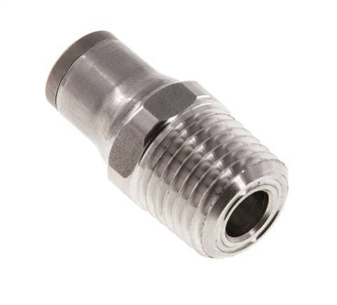 6mm x 1/4'' NPT RVS Insteekfitting Buitendraad FKM