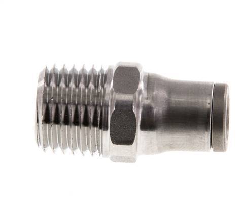 6mm x 1/4'' NPT RVS Insteekfitting Buitendraad FKM