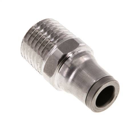 6mm x 1/4'' NPT RVS Insteekfitting Buitendraad FKM