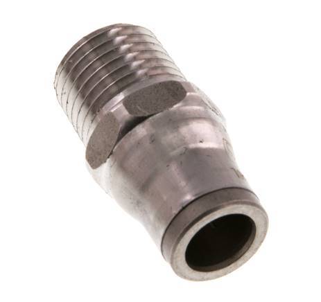 8mm x 1/4'' NPT RVS Insteekfitting Buitendraad FKM