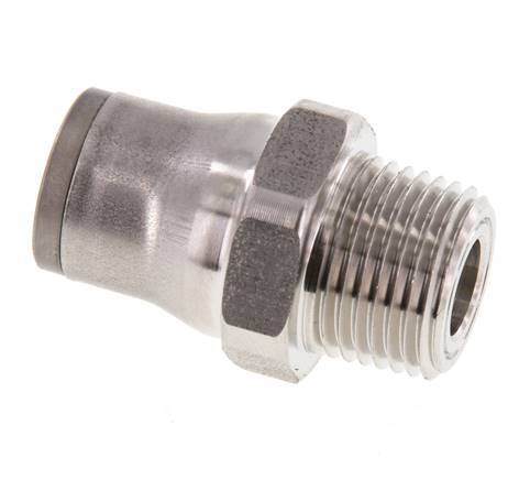 12mm x 3/8'' NPT RVS Insteekfitting Buitendraad FKM