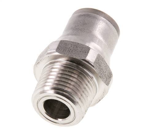 12mm x 3/8'' NPT RVS Insteekfitting Buitendraad FKM