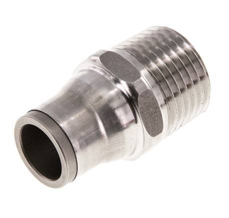12mm x 1/2'' NPT RVS Insteekfitting Buitendraad FKM