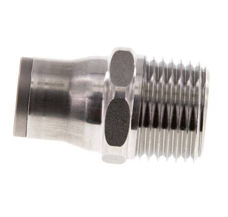 12mm x 1/2'' NPT RVS Insteekfitting Buitendraad FKM
