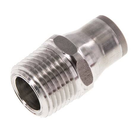 12mm x 1/2'' NPT RVS Insteekfitting Buitendraad FKM