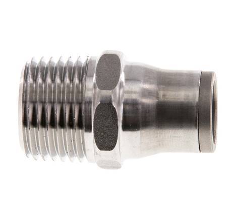 12mm x 1/2'' NPT RVS Insteekfitting Buitendraad FKM
