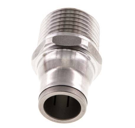 12mm x 1/2'' NPT RVS Insteekfitting Buitendraad FKM