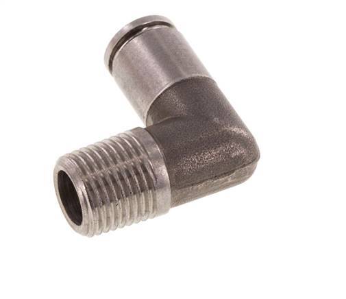 4mm x R1/8'' 90 graden L-verbinding RVS Insteekfitting Buitendraad FKM