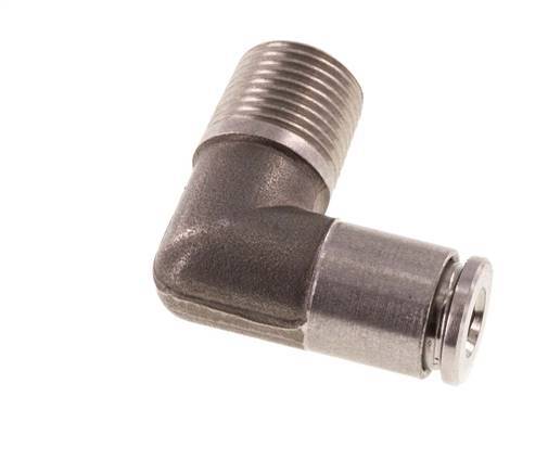 4mm x R1/8'' 90 graden L-verbinding RVS Insteekfitting Buitendraad FKM