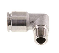 8mm x R1/8'' 90deg Elbow Push-in Fitting with Male Threads Stainless Steel FKM