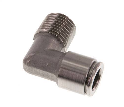 8mm x R1/4'' 90 graden L-verbinding RVS Insteekfitting Buitendraad FKM