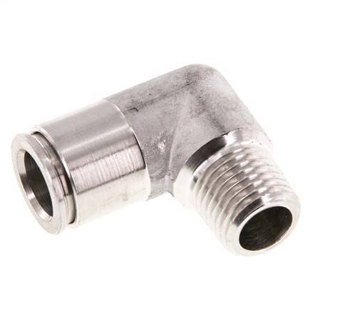10mm x R1/4'' 90 graden L-verbinding RVS Insteekfitting Buitendraad FKM