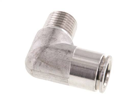 10mm x R1/4'' 90 graden L-verbinding RVS Insteekfitting Buitendraad FKM