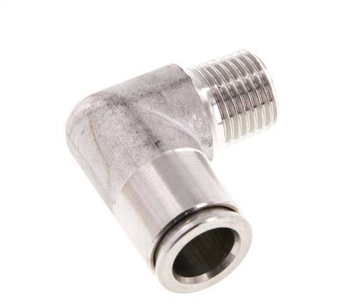 10mm x R1/4'' 90 graden L-verbinding RVS Insteekfitting Buitendraad FKM