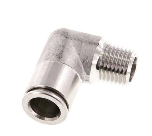 10mm x R1/4'' 90 graden L-verbinding RVS Insteekfitting Buitendraad FKM