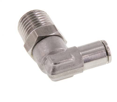 4mm x R1/4'' 90 graden L-verbinding RVS Insteekfitting Buitendraad Draaibaar FKM