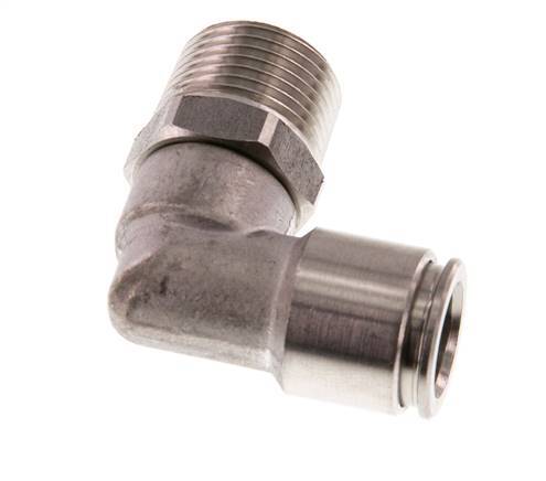10mm x R3/8'' 90 graden L-verbinding RVS Insteekfitting Buitendraad Draaibaar FKM