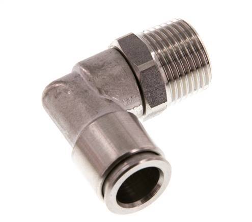 10mm x R3/8'' 90 graden L-verbinding RVS Insteekfitting Buitendraad Draaibaar FKM