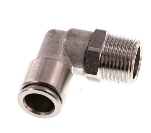 10mm x R3/8'' 90 graden L-verbinding RVS Insteekfitting Buitendraad Draaibaar FKM
