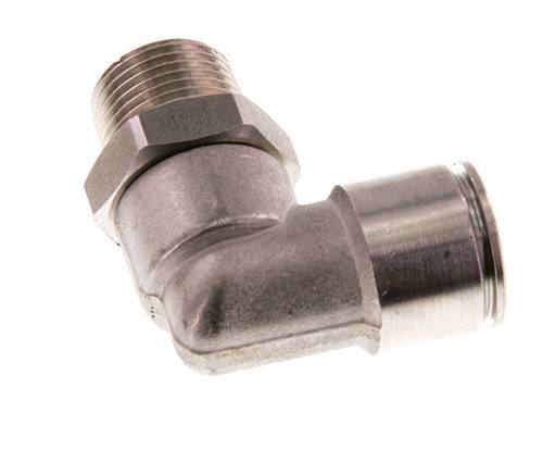 12mm x R3/8'' 90 graden L-verbinding RVS Insteekfitting Buitendraad Draaibaar FKM