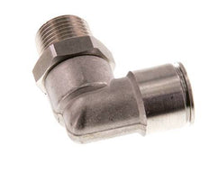 12mm x R3/8'' 90 graden L-verbinding RVS Insteekfitting Buitendraad Draaibaar FKM