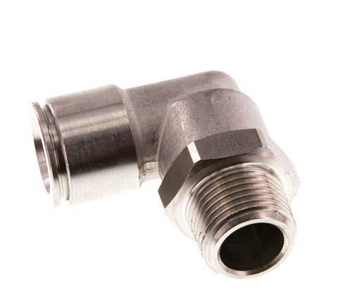 12mm x R3/8'' 90 graden L-verbinding RVS Insteekfitting Buitendraad Draaibaar FKM
