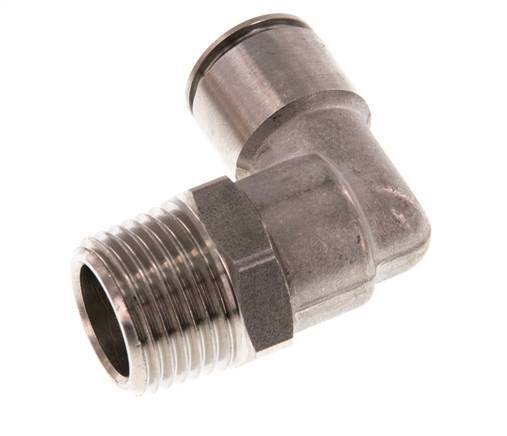 12mm x R1/2'' 90 graden L-verbinding RVS Insteekfitting Buitendraad Draaibaar FKM