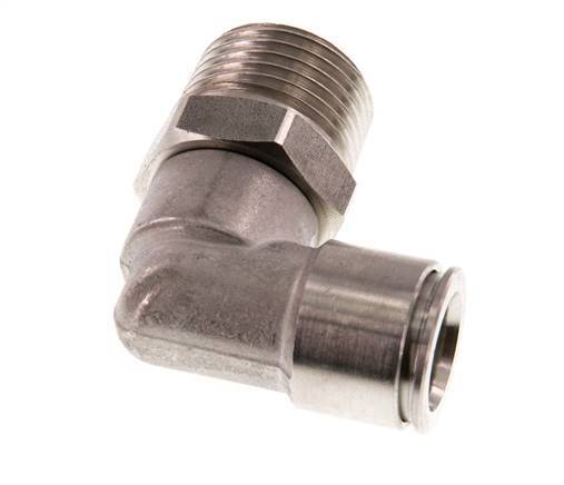 12mm x R1/2'' 90 graden L-verbinding RVS Insteekfitting Buitendraad Draaibaar FKM
