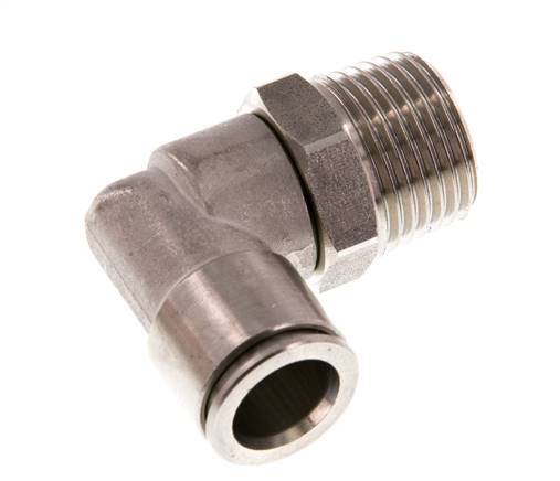 12mm x R1/2'' 90 graden L-verbinding RVS Insteekfitting Buitendraad Draaibaar FKM