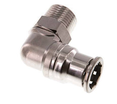 16mm x R1/2'' 90 graden L-verbinding RVS Insteekfitting Buitendraad Draaibaar FKM