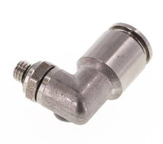 6mm x M 5 90 graden L-verbinding RVS Insteekfitting Buitendraad Draaibaar FKM