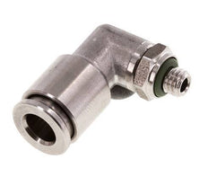 6mm x M 5 90 graden L-verbinding RVS Insteekfitting Buitendraad Draaibaar FKM