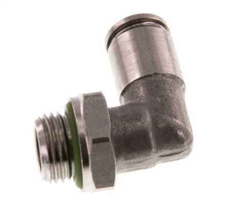 4mm x G1/8'' 90 graden L-verbinding RVS Insteekfitting Buitendraad Draaibaar FKM