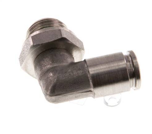 4mm x G1/8'' 90 graden L-verbinding RVS Insteekfitting Buitendraad Draaibaar FKM