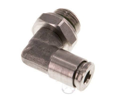 4mm x G1/8'' 90 graden L-verbinding RVS Insteekfitting Buitendraad Draaibaar FKM