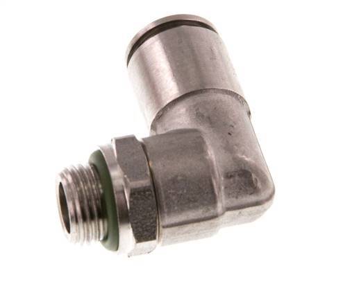 6mm x G1/8'' 90 graden L-verbinding RVS Insteekfitting Buitendraad Draaibaar FKM