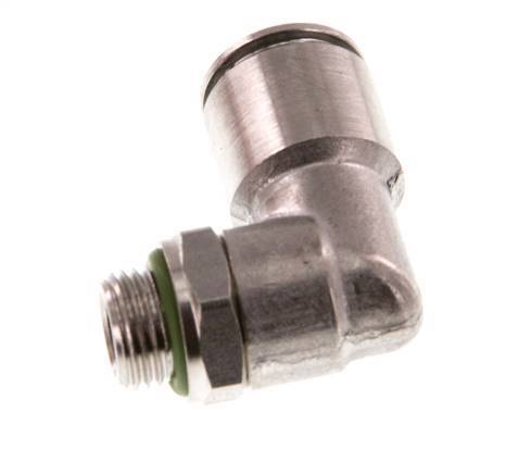 8mm x G1/8'' 90 graden L-verbinding RVS Insteekfitting Buitendraad Draaibaar FKM