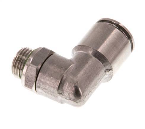 8mm x G1/8'' 90 graden L-verbinding RVS Insteekfitting Buitendraad Draaibaar FKM