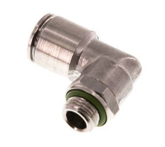 8mm x G1/8'' 90 graden L-verbinding RVS Insteekfitting Buitendraad Draaibaar FKM