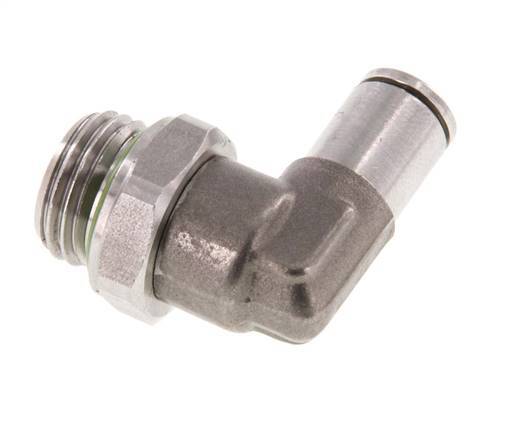 4mm x G1/4'' 90 graden L-verbinding RVS Insteekfitting Buitendraad Draaibaar FKM