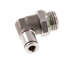 4mm x G1/4'' 90 graden L-verbinding RVS Insteekfitting Buitendraad Draaibaar FKM