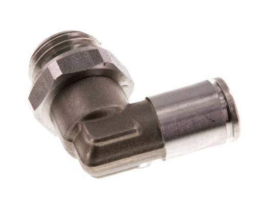 6mm x G1/4'' 90 graden L-verbinding RVS Insteekfitting Buitendraad Draaibaar FKM