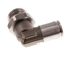 6mm x G1/4'' 90 graden L-verbinding RVS Insteekfitting Buitendraad Draaibaar FKM