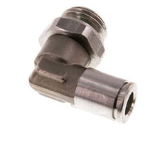 6mm x G1/4'' 90 graden L-verbinding RVS Insteekfitting Buitendraad Draaibaar FKM